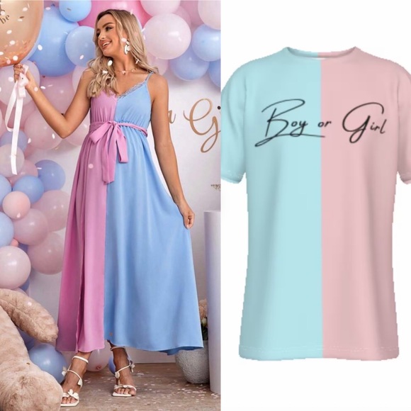 Dresses & Skirts - Gender Reveal Dress and matching Shirt